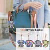 4pcs/Set DIY Diamond Painting Cartoon Elephant Resin Bag Keychain Jewelry