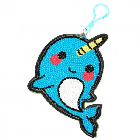 DIY Special Shaped Diamond Painting Wallet Bag Cartoon Fish Pattern Purse