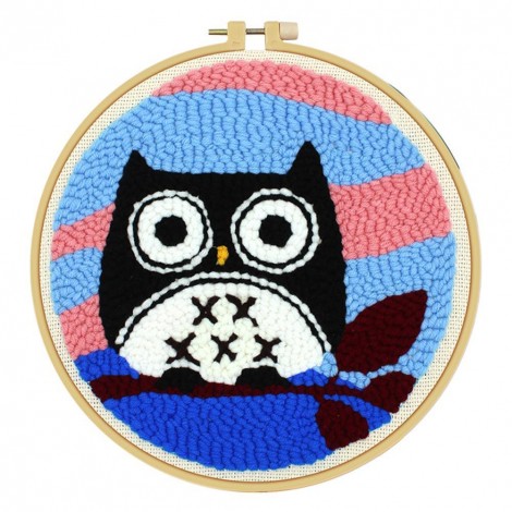 Cartoon Owl Cross Stitch Kit Embroidery Needlework for Beginner Sewing Tool