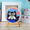 Cartoon Owl Cross Stitch Kit Embroidery Needlework for Beginner Sewing Tool