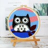 Cartoon Owl Cross Stitch Kit Embroidery Needlework for Beginner Sewing Tool
