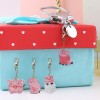 4pcs/Set DIY Diamond Painting Cartoon Pig Resin Bag Keychain Jewelry Gift
