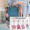 4pcs/Set DIY Diamond Painting Cartoon Pig Resin Bag Keychain Jewelry Gift
