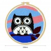 Cartoon Owl Cross Stitch Kit Embroidery Needlework for Beginner Sewing Tool