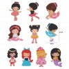 DIY Full Drill Round Cartoon Girls Diamond Painting Puzzle Children Sticker