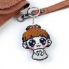 Cartoon Girl/Boy Keychain- Bead Embroidery