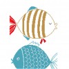 Cartoon Cute Fish(42*32CM)- Cross Stitch