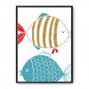 Cartoon Cute Fish(42*32CM)- Cross Stitch