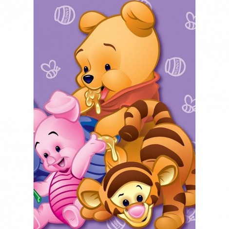 Cartoon Bear  - Full Round Diamond Painting