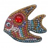5pcs DIY Cartoon Fish Diamond Painting Keyring Cross Stitch Keychain Decor