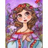 Cartoon Girl- Full Round Diamond Painting