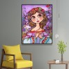Cartoon Girl- Full Round Diamond Painting