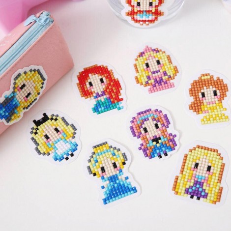 DIY Cute Cartoon Round Embroidery Diamond Painting Sticker for Children