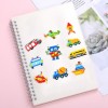 DIY Full Drill Round Cartoon Car Diamond Painting Puzzle Children Stickers