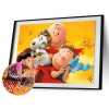 Dog and Family- Full Round Diamond Painting
