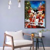 Christmas Cartoon Mice- Full Round Diamond Painting