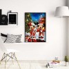 Christmas Cartoon Mice- Full Round Diamond Painting
