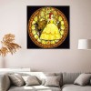 Cute Beauty & Beast Cartoon- Full Round Diamond Painting