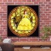 Cute Beauty & Beast Cartoon- Full Round Diamond Painting