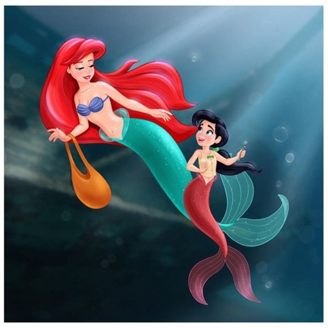 Cartoon Mermaid - Full Round Diamond Painting
