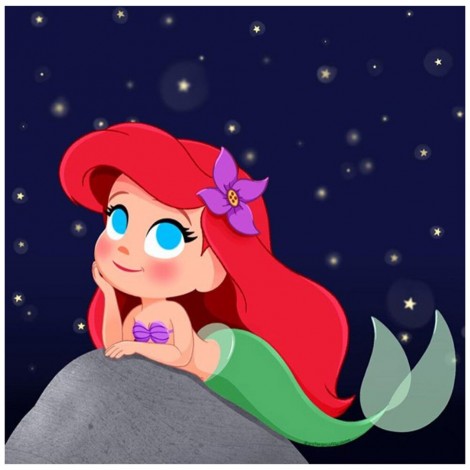 Cartoon Mermaid - Full Round Diamond Painting