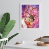 Girl Hug Deer - Full Round Diamond Painting