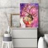 Girl Hug Deer - Full Round Diamond Painting