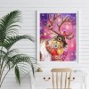 Girl Hug Deer - Full Round Diamond Painting