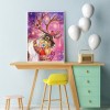 Girl Hug Deer - Full Round Diamond Painting