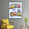 Cartoon Owl - Full Round Diamond Painting