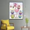 Cartoon Owl - Full Round Diamond Painting