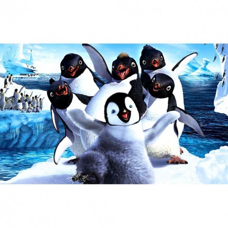 Cartoon Penguin - Full Round Diamond Painting