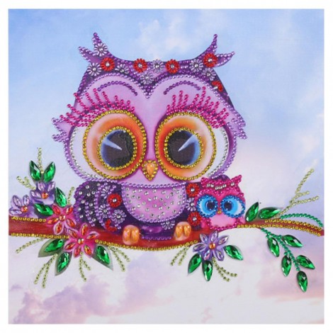 Cute Owl -Crystal Rhinestone Diamond Painting(30*30cm)