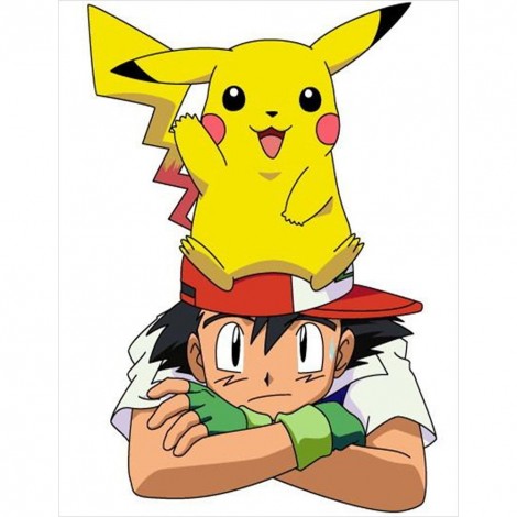 Cartoon Pikachu - Full Round - Diamond Painting(40*50cm)