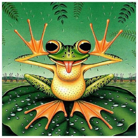Funny Frog - Full Round Diamond Painting