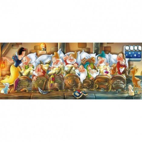 Snow White and Seven Dwarfs- Full Round Diamond Painting(100*50cm)
