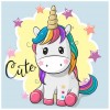 Cute Unicorn- Full Round Diamond Painting
