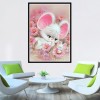 Cute White Mouse - Partial Round Diamond Painting