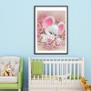 Cute White Mouse - Partial Round Diamond Painting