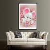 Cute White Mouse - Partial Round Diamond Painting