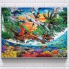 Cartoon Sailing Ship - Full Round Diamond Painting