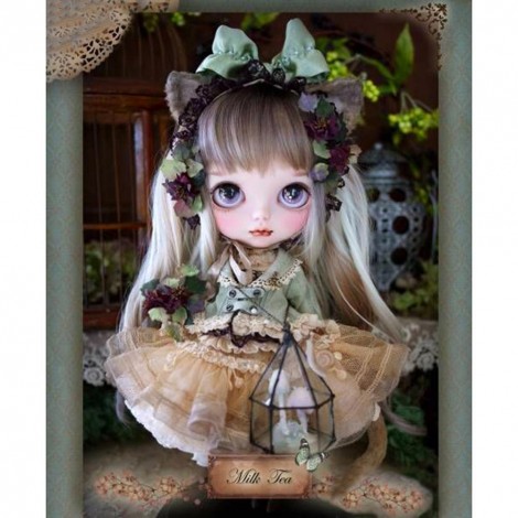 Little Cartoon Girl - Full Round Diamond Painting