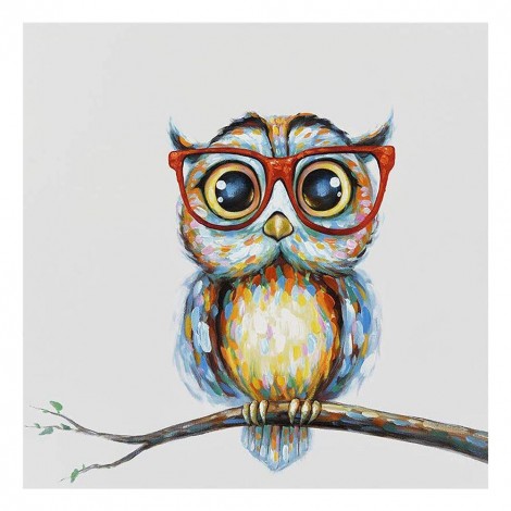 Cartoon Owl - Full Round Diamond Painting
