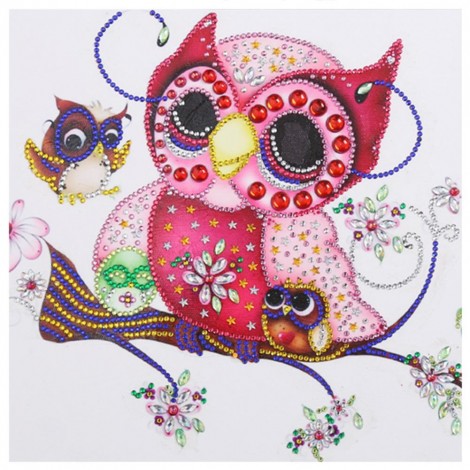 Cute Owl -Crystal Rhinestone Diamond Painting(30*30cm)