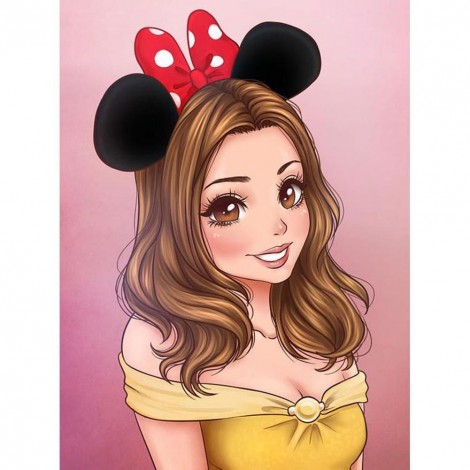 Mickey Girl - Full Round Diamond Painting