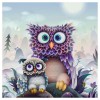 Cartoon Owl - Full Round Diamond Painting