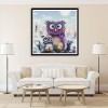 Cartoon Owl - Full Round Diamond Painting