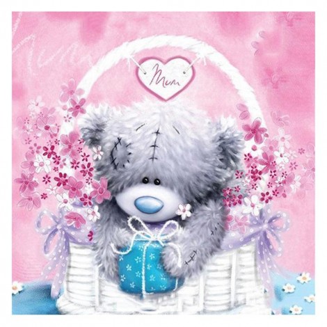 Teddy Bear Gift- Full Round Diamond Painting