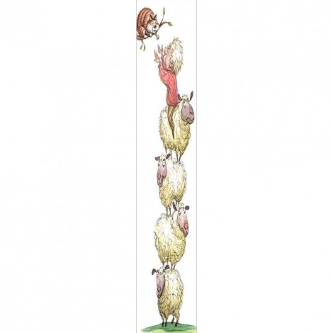 Cartoon Sheep - Full Round Diamond Painting(115*25cm)