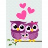 Cartoon Owl - Full Round Diamond Painting